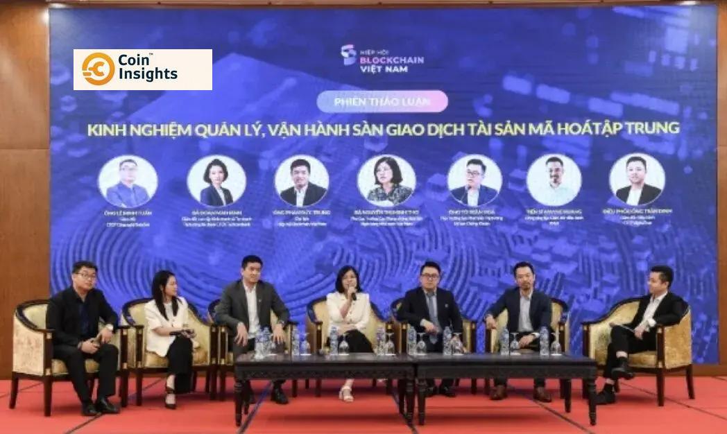 Các diễn giả trong hội thảo về quản lý tài sản mã hóa