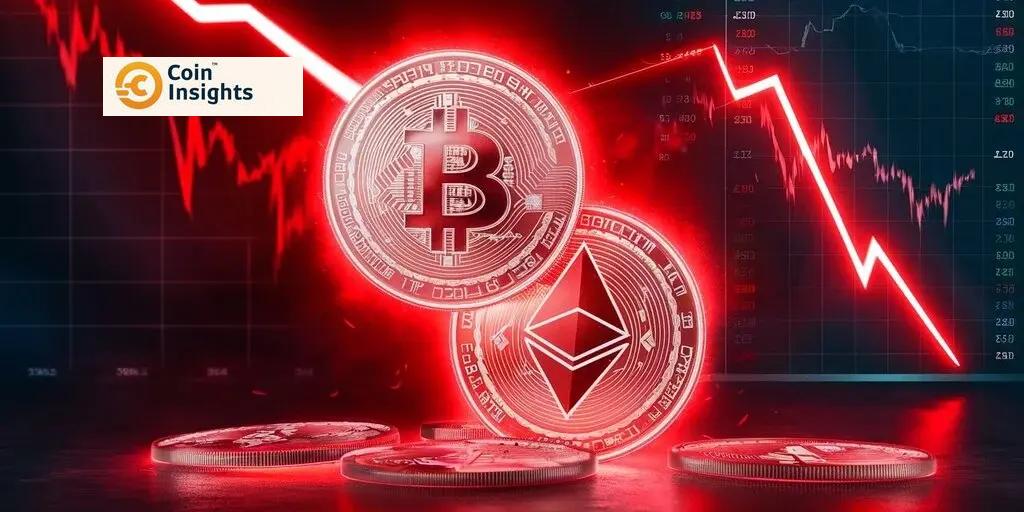 Biểu đồ Bitcoin giảm mạnh