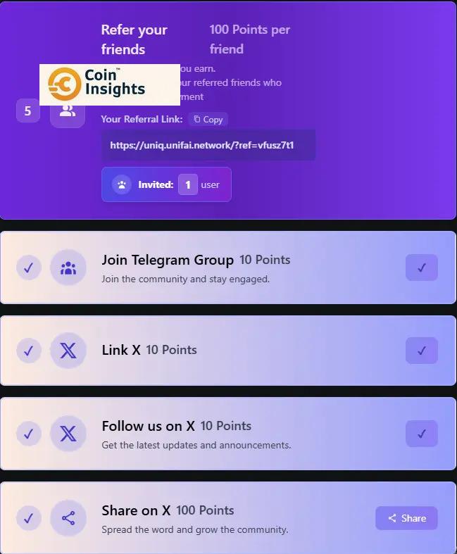 Các nhiệm vụ trên UnifAI Network