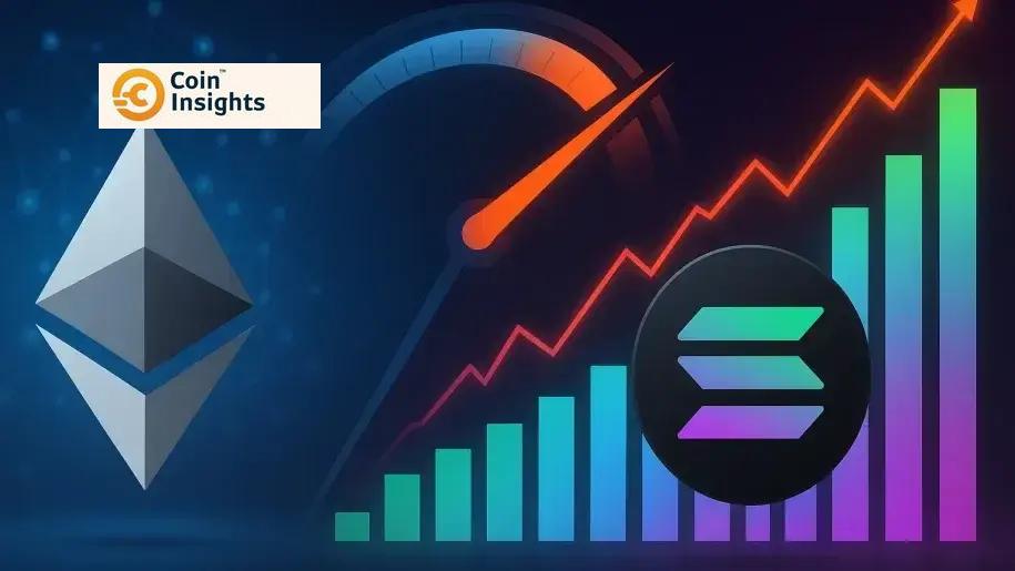 Hình ảnh minh họa Solana và Ethereum