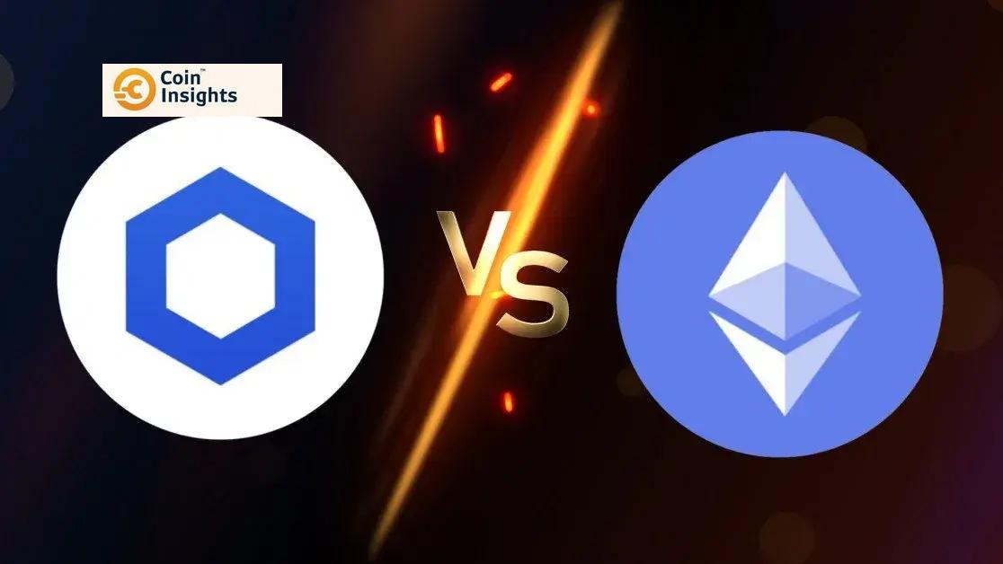 Biểu đồ biến động giá Chainlink và Ethereum