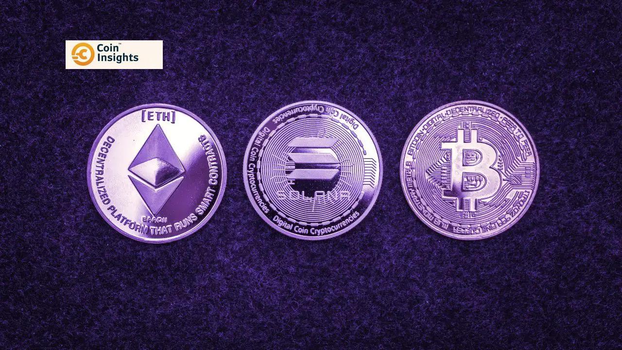 Dự Đoán Bitcoin, Ethereum và Solana Đạt Mức Cao Kỷ Lục Mới Trong Tháng Tới 2 Hình ảnh mô tả sự tăng trưởng của Bitcoin và các đồng tiền khác