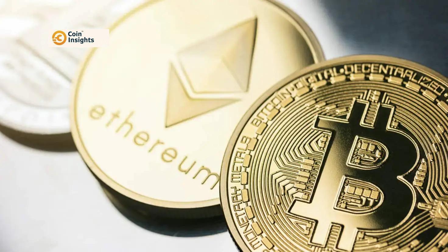 Hình ảnh minh họa sự giảm giá của Bitcoin và Ethereum