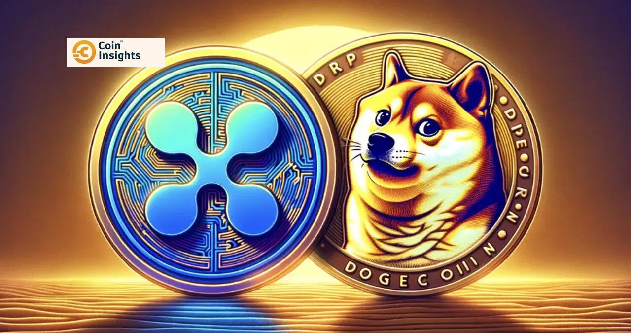 Hình ảnh mô tả sự phát triển của XRP và Dogecoin